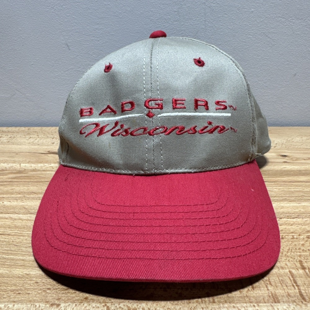 Vintage 1990's Wisconsin Badgers YA Signatures Snapback Hat Cap NCAA Football